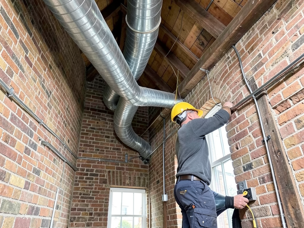 Creative Ways to Hide HVAC Ductwork in a High Ceiling South Kensington Loft