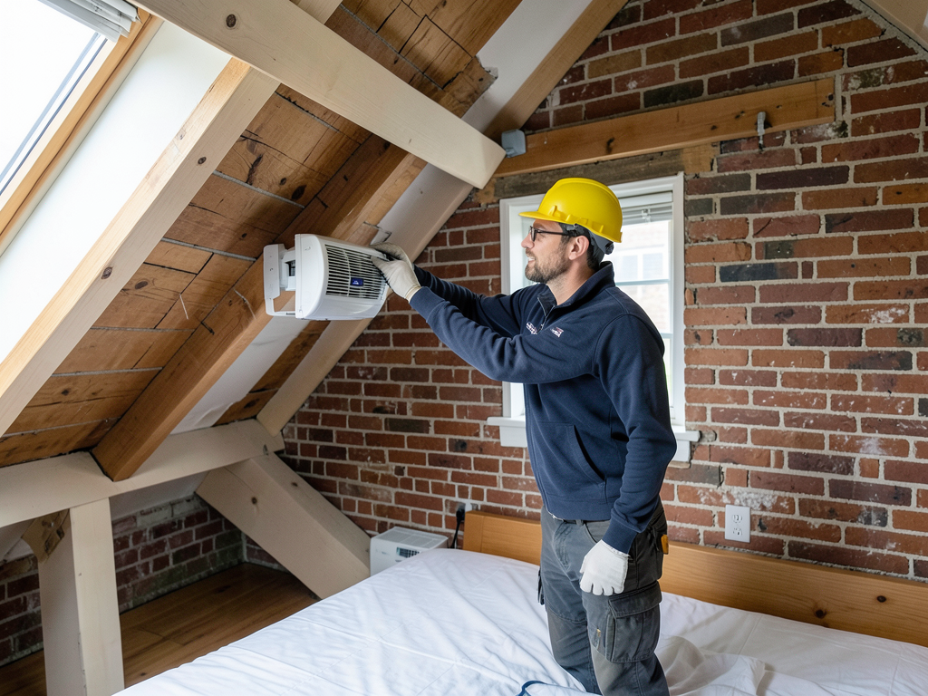 The Best Way to Heat and Cool an Attic Bedroom in East Kensington
